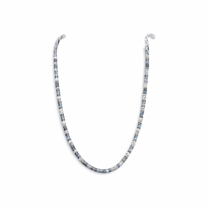 silver mist beaded necklace